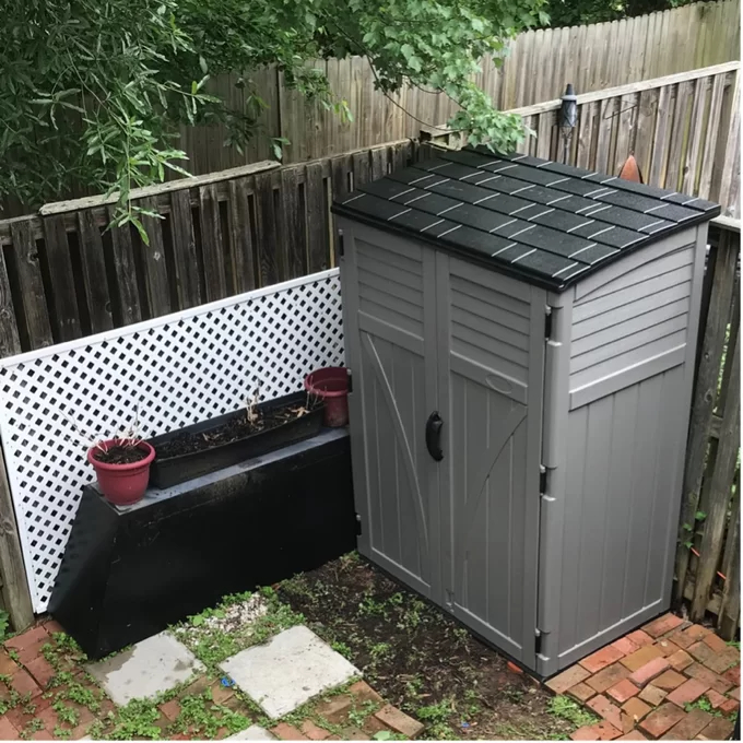 【Storage Shed】4x3 ft Plastic Vertical Tool Shed