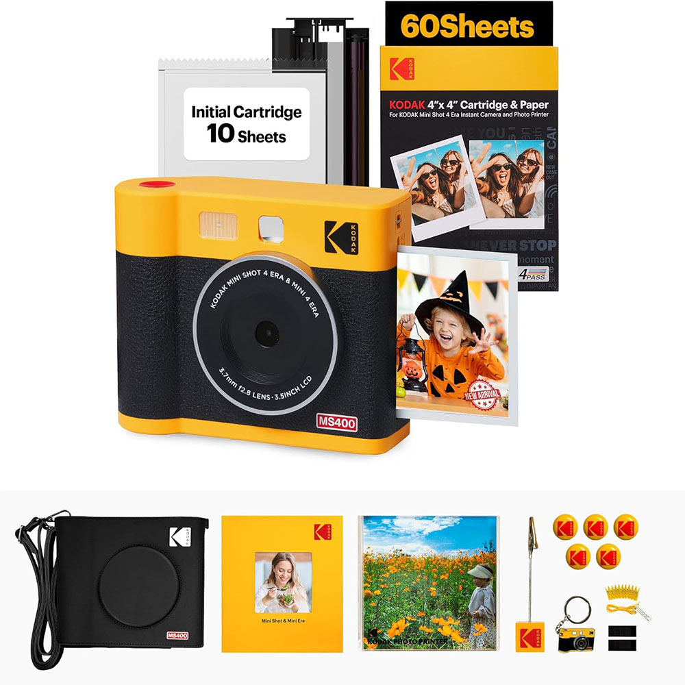 KODAK Mini Shot 4 ERA 4PASS 2-in-1 Instant Camera and Photo Printer