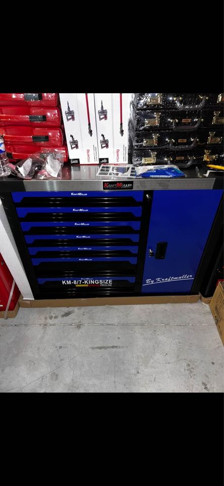 XXL-Werkzeugwagen komplett mit Werkzeugen + Koffer