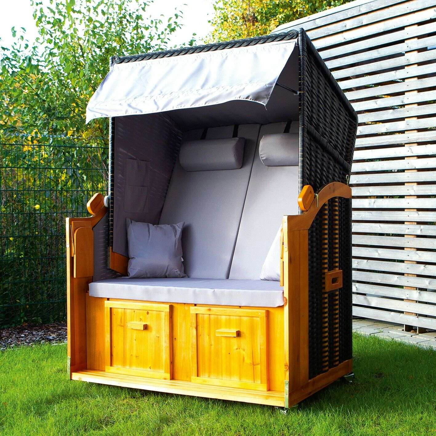 Beach Chair Premium Full Recliner Baltic Sea Garden Recliner Sun Island Roller Anti-UV