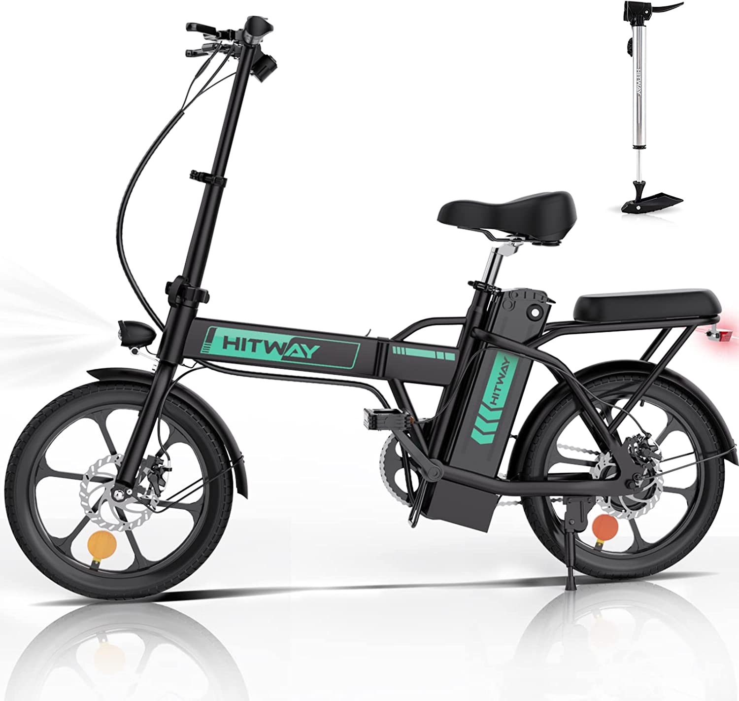 Electric Bike E-Bike Foldable City Bikes 8.4h Battery, 250W Motor