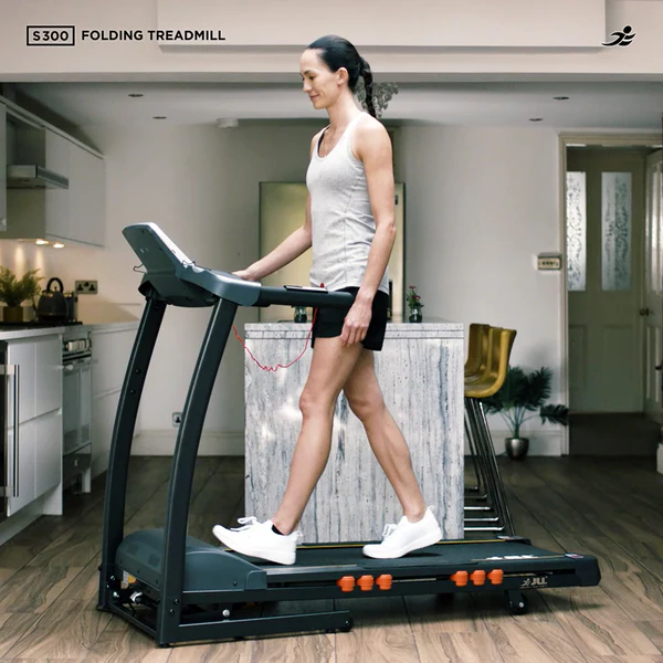 JLL S300 Folding Home Treadmill - 4.5HP Motor, 20 Incline Levels, 0.3km/h - 16km/h Speed Range. Digital Home Running Machine