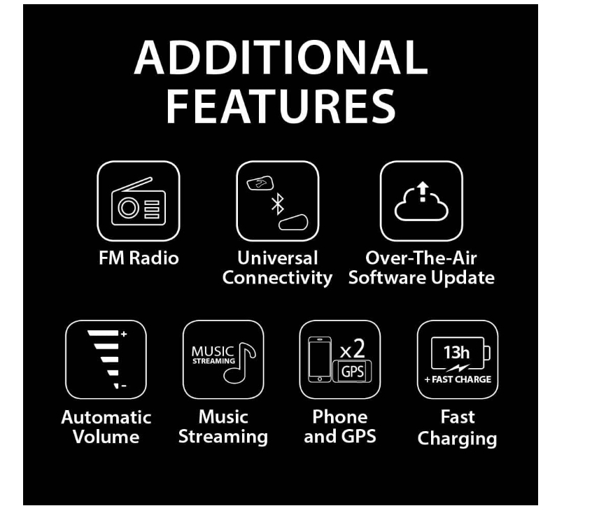 Cardo FRC2X103 Freecom 2X Motorcycle 2-Way Bluetooth Communication System Headset - Dual Pack, Black