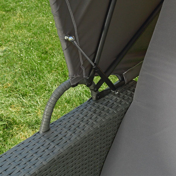 Garden bed daybed bench with canopy pillow